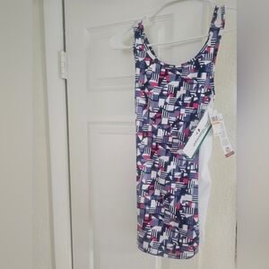 Pickleball Grand Slam Women`s Geometric Print Tennis Tank ~ Size Sm